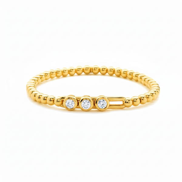 Three Diamond Stretch Bracelet