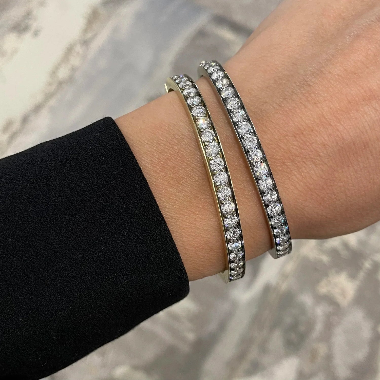 White Gold Diamond Bangle