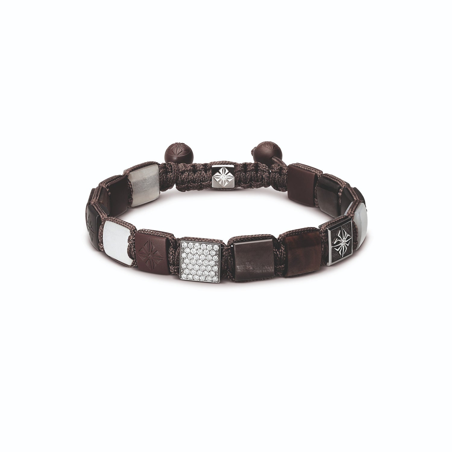 Brown and Gray Sapphire Bracelet - 10mm lock