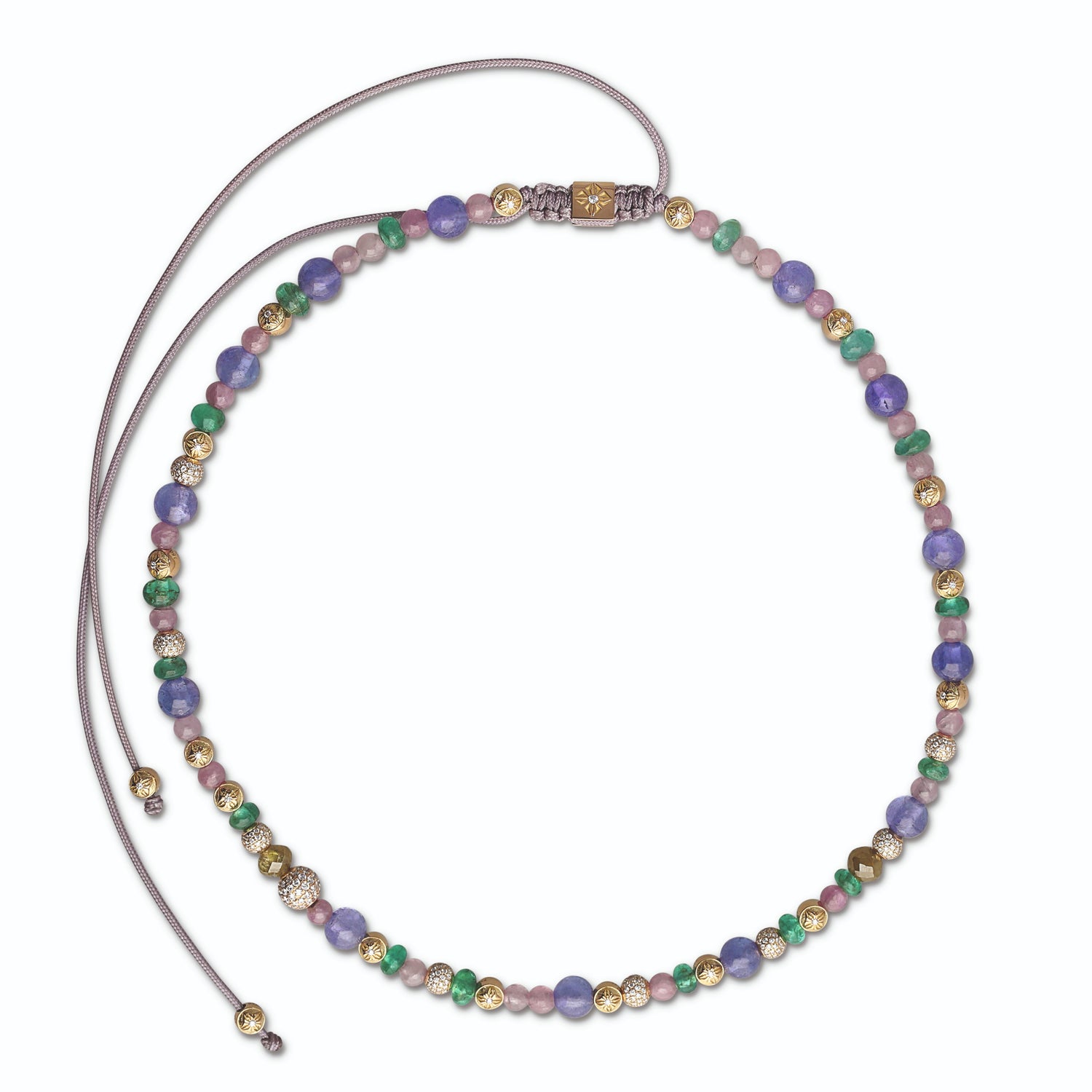 Emerald, Tanzanite and Diamond Choker