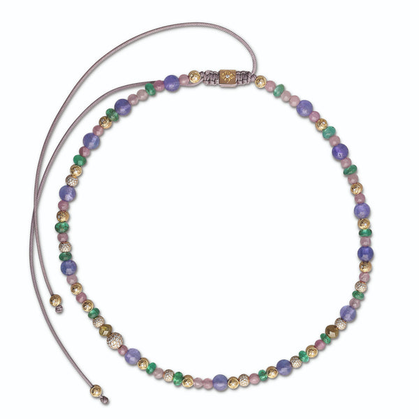 Emerald, Tanzanite and Diamond Choker