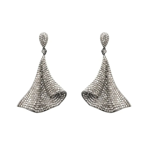 Champagne Diamond Fan Earrings