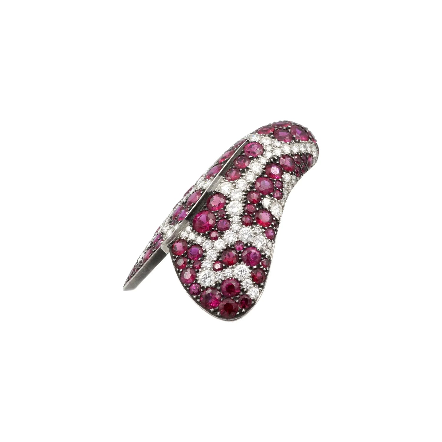 Moth Brooch - Rubies and Diamonds