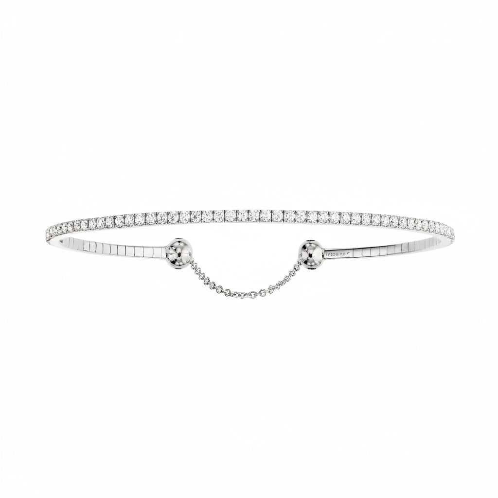 Skinny Bangle - White Gold