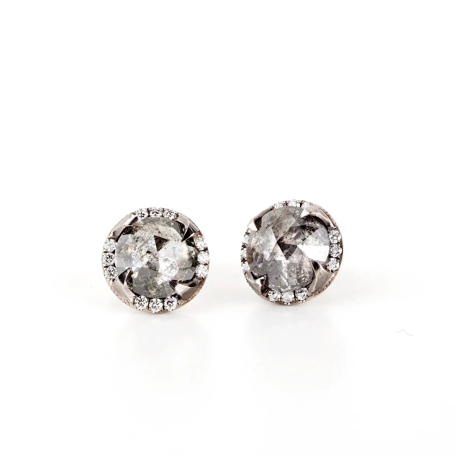 Grey Diamond Studs