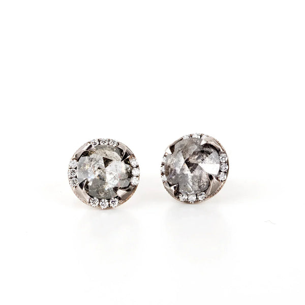 Grey Diamond Studs