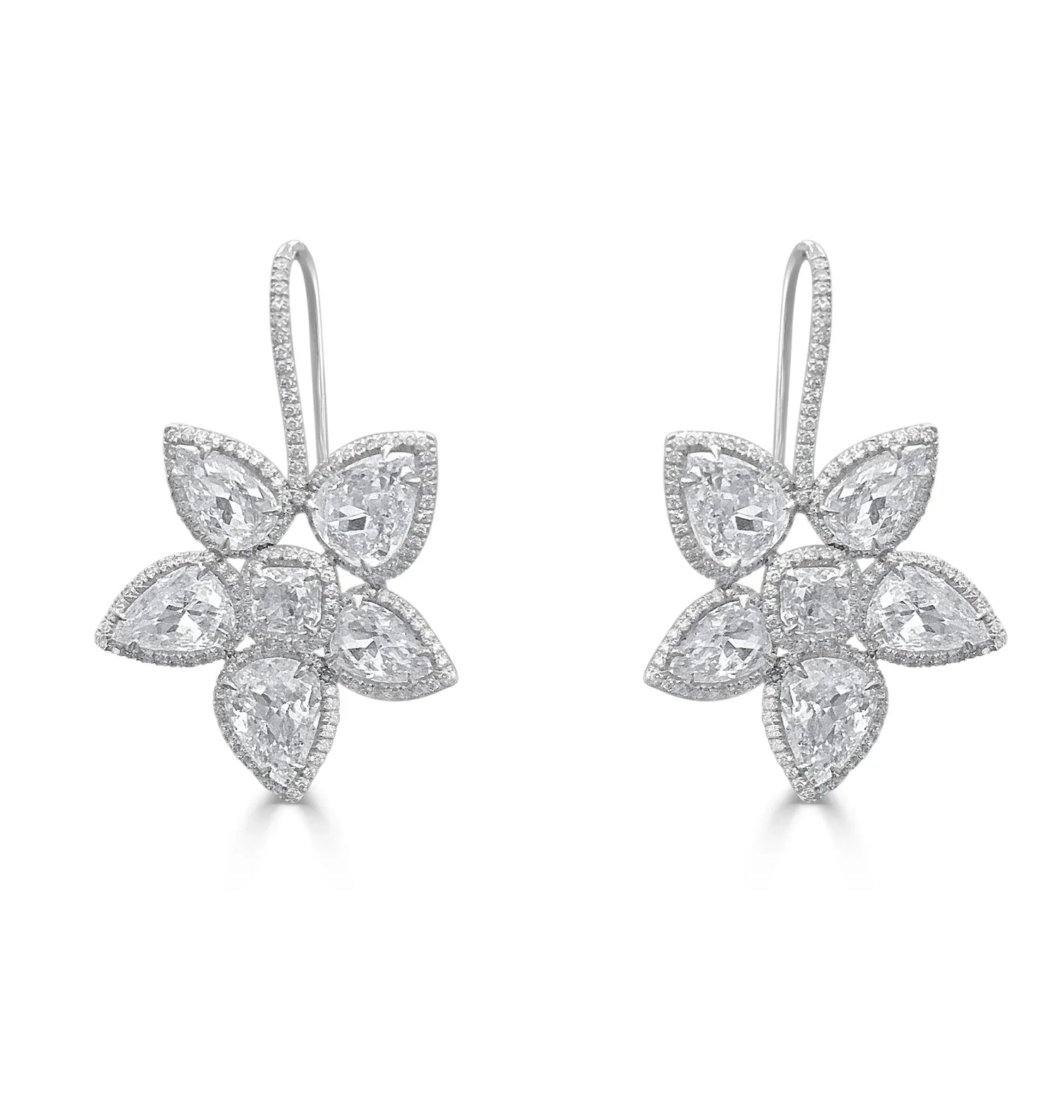 Diamond Flower Earrings