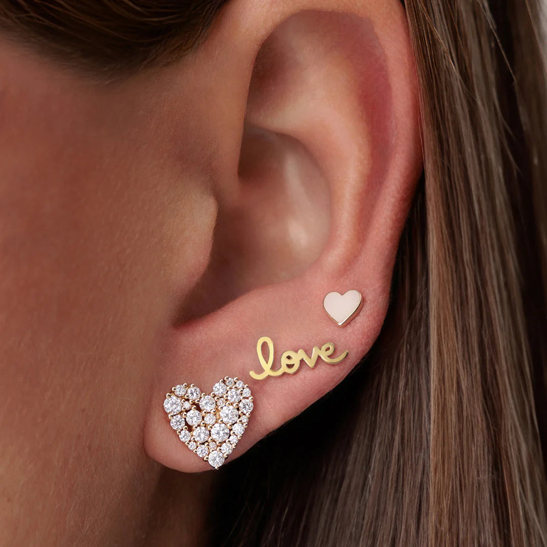 Tiny Pure Love Script Studs